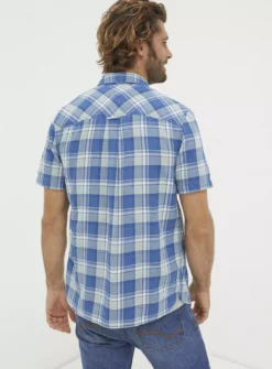 FATFACE Bodmin Indigo Check Shirt XL -UMBO Clothing Shop tuc144325533 Blue R Z002A